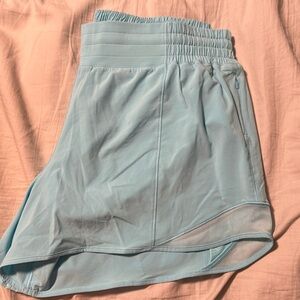 EUC Lululemon hotty hot shorts size 12 in blue